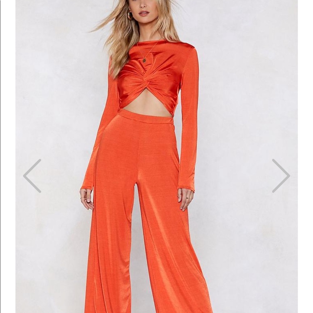 Orange Crop top and Pants Set from NastyGal